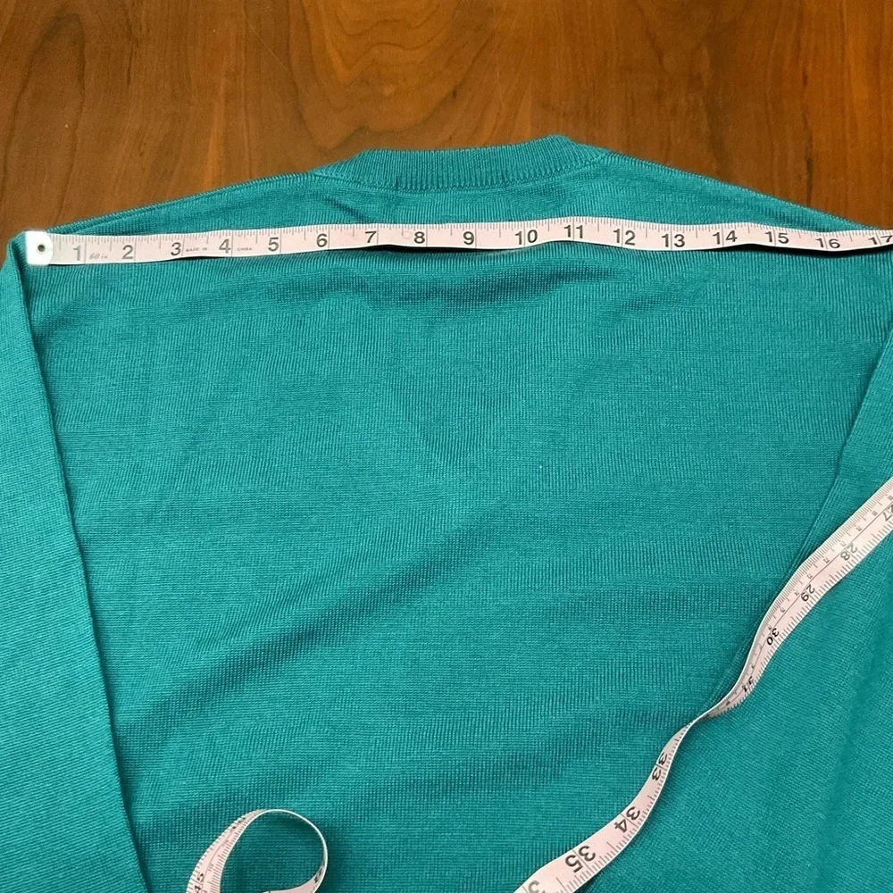 Vintage Monte Carlo Sweater 100% Magna Wool Dark Teal Lightweight Men’s Size 40